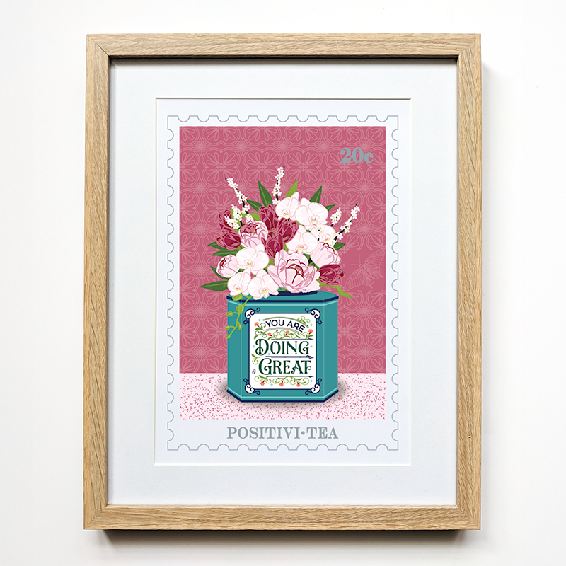 Stamp Print - Positivi-tea