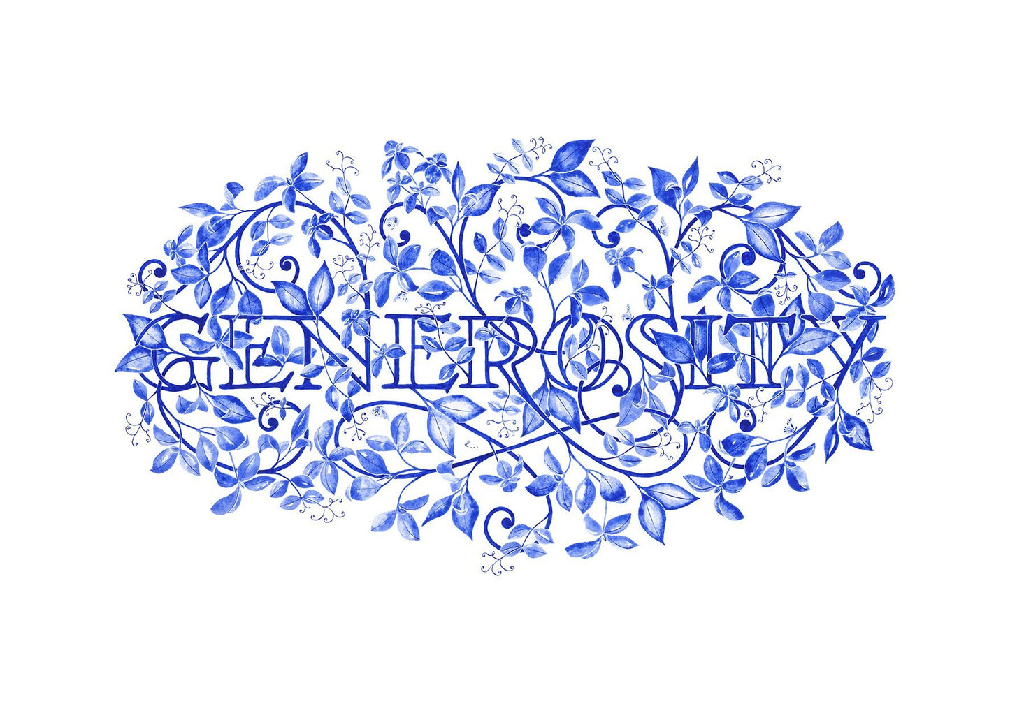 Generosity. A study in Cobalt Blue.