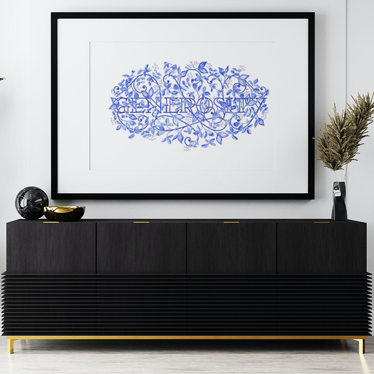 Generosity. A study in Cobalt Blue.