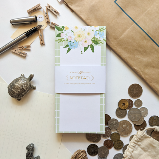 Notepad - Poppy florals