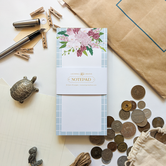 Notepad - Orchid florals