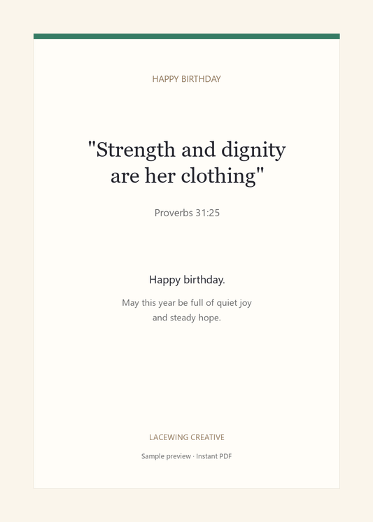 Scripture birthday card sample preview