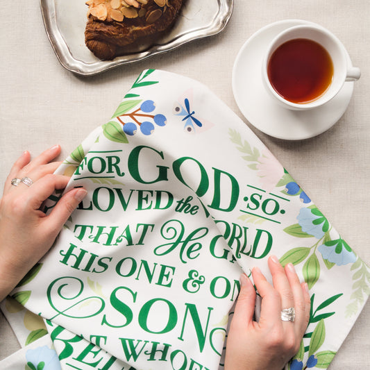 Preorder: Tea Towel - John 3:16