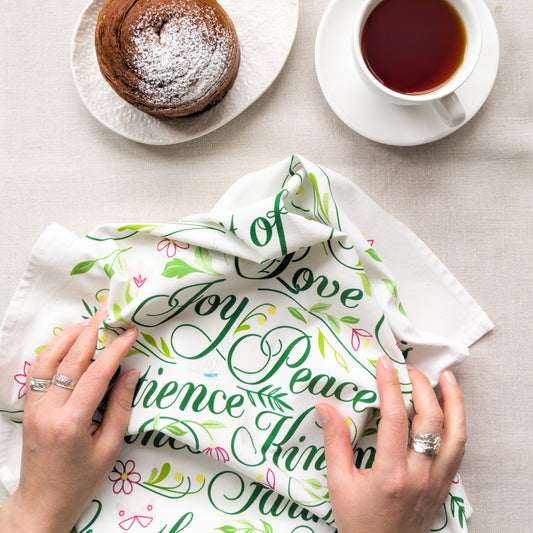 Fruit of the Spirit Tea Towel | Galatians 5:22-23