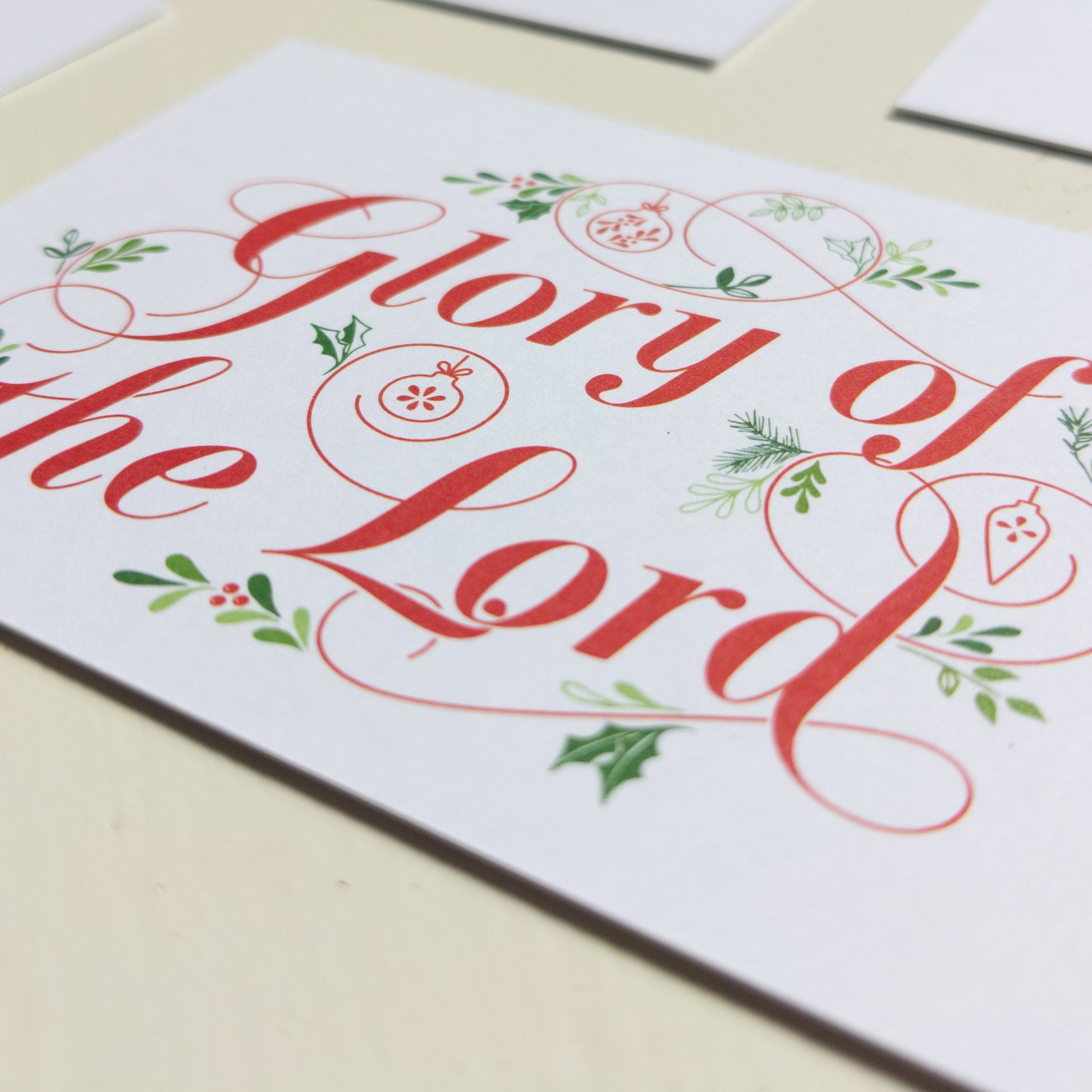 Christian advent card text, Glory of the Lord
